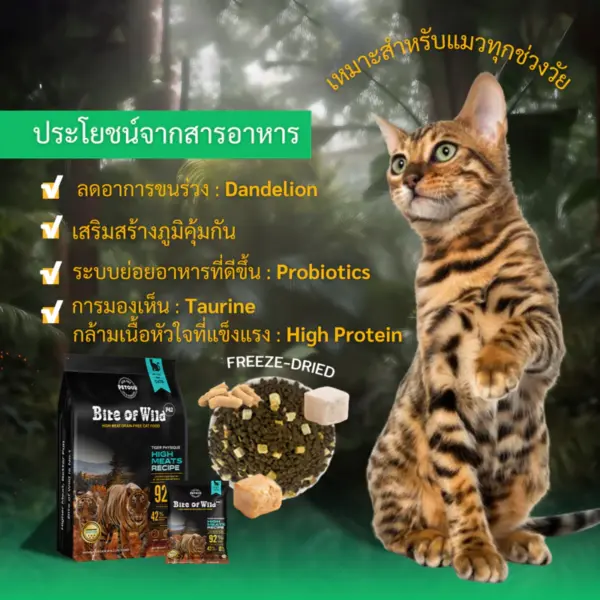 Bite of Wild อาหารแมว 5kg Grain Free โปรตีน 42% - Image 3