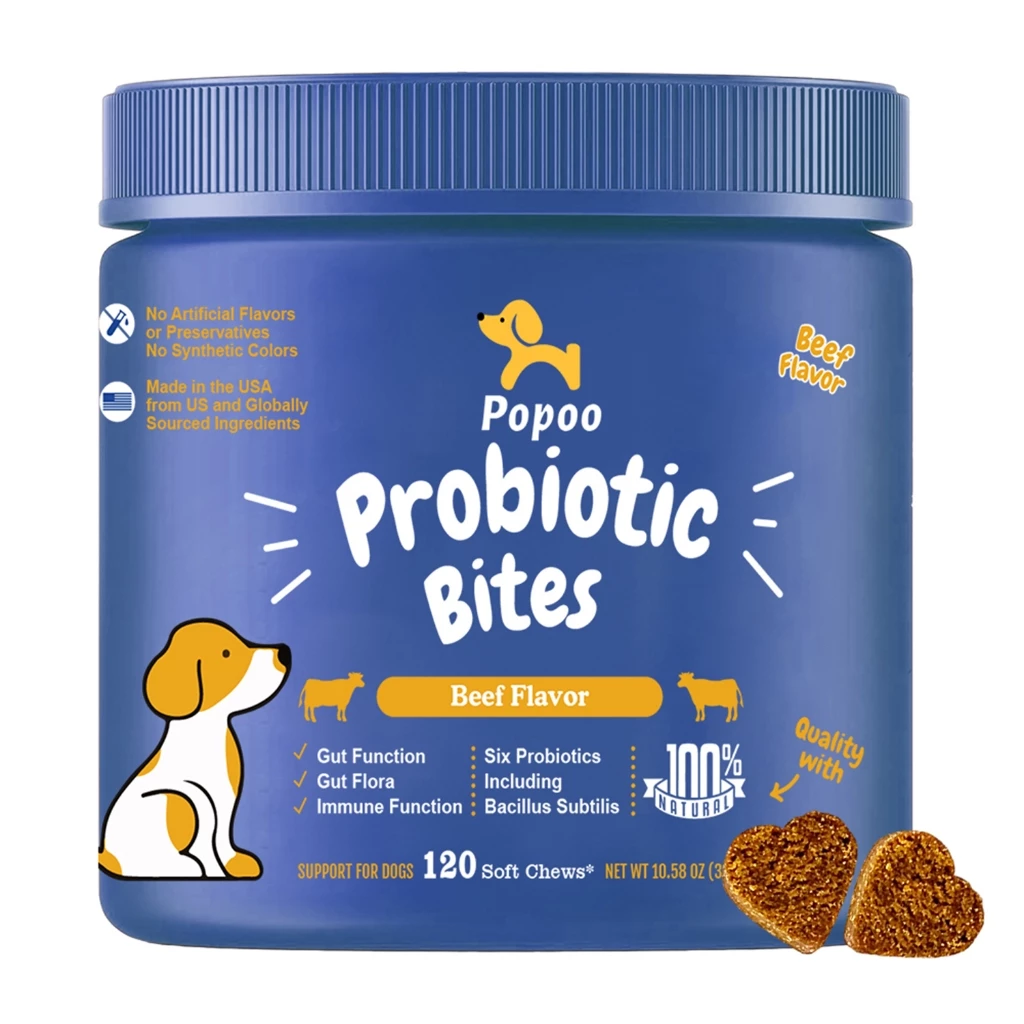 Popoo โปรไบโอติกสำหรับสุนัข Probiotic for Dogs Gut Health