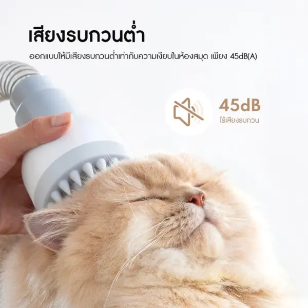 HOMERUNPET HC15 Pet Grooming Vacuum Kit ชุดเครื่องตัดแต่งขนสัตว์เลี้ยง 6 in 1 - Image 2